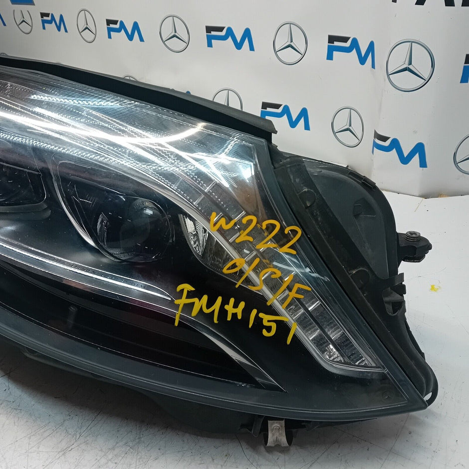 MERCEDES S-CLASS 2014 ONWARDS W222 HEADLIGHT DRIVER SIDE OS A2229068702 FMH151