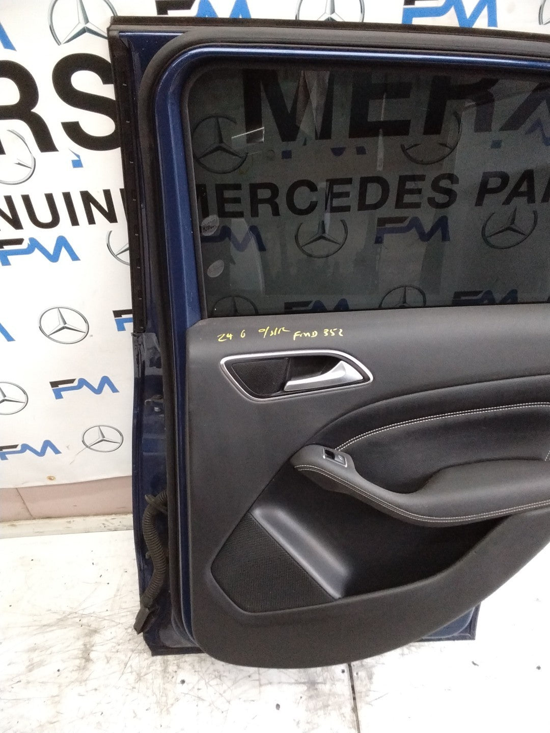 MERCEDES B-CLASS W246 DRIVER REAR DOOR OSR BLUE 2012-19 COMPLETE FMD352