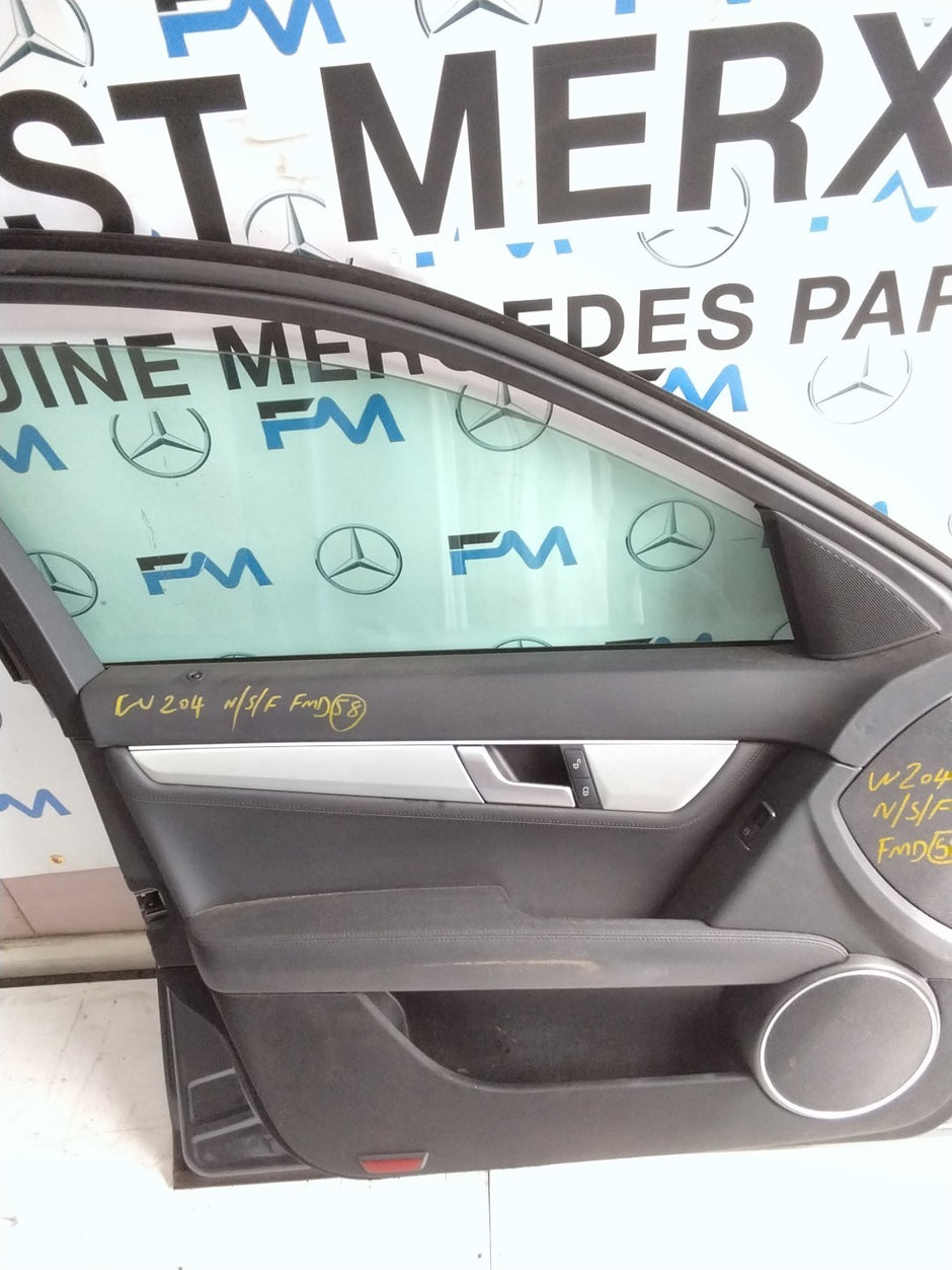 MERCEDES C-CLASS W204 PASSENGER SIDE FRONT DOOR N/S/F COMPLETE GREY FMD58