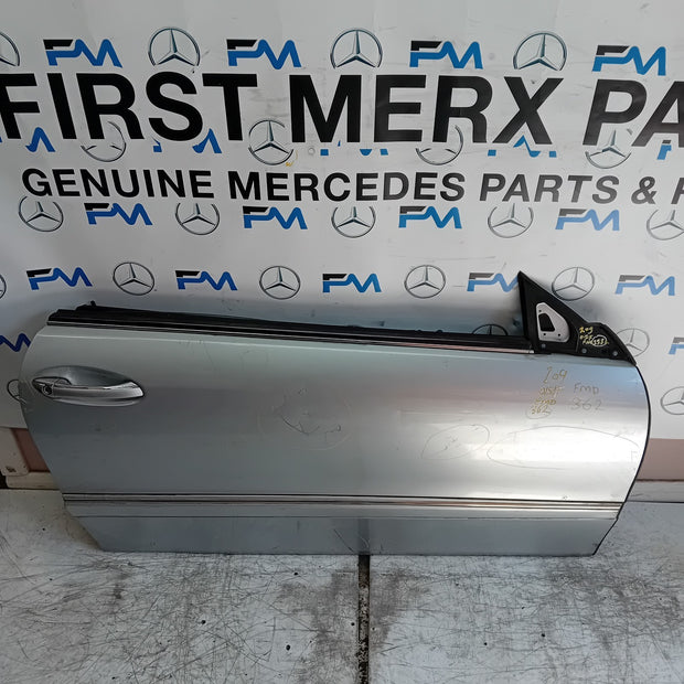 MERCEDES BENZ CLK C209 CP DRIVER FRONT DOOR OSF 2002-09 SILVER COMPLETE FMD362