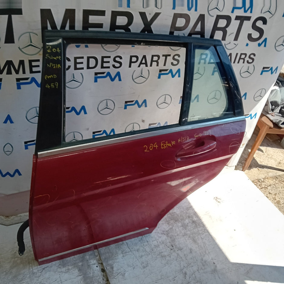 MERCEDES C-CLASS S204 EST PASSENGER REAR DOOR NSR RED 2008-14 FMD459