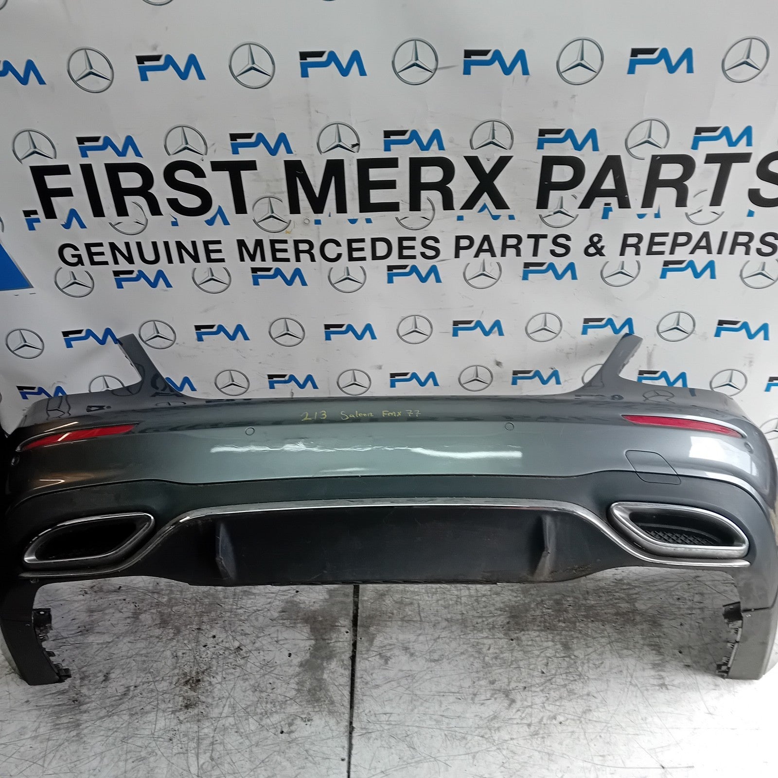 MERCEDES BENZ E-CLASS W213 SALOON REAR BUMPER GREY 2016 ON A2138850001 FMX77