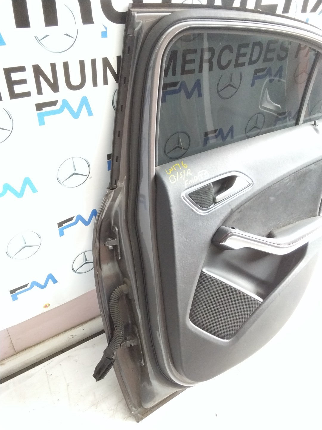 MERCEDES BENZ  A-CLASS W176 DRIVER SIDE REAR DOOR N/S/R COMPLETE GREY FMD55