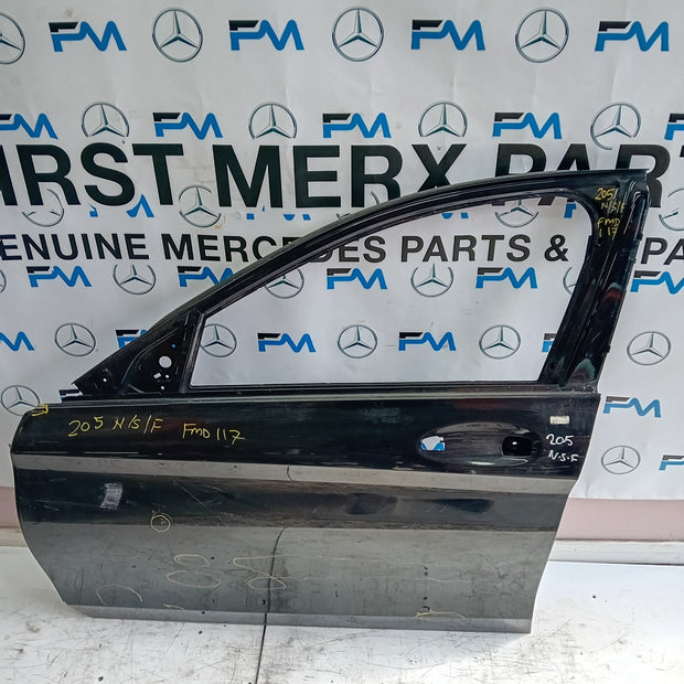 MERCEDES BENZ C-CLASS W205 PASSENGER SIDE FRONT DOOR N/S/F BLACK FMD117