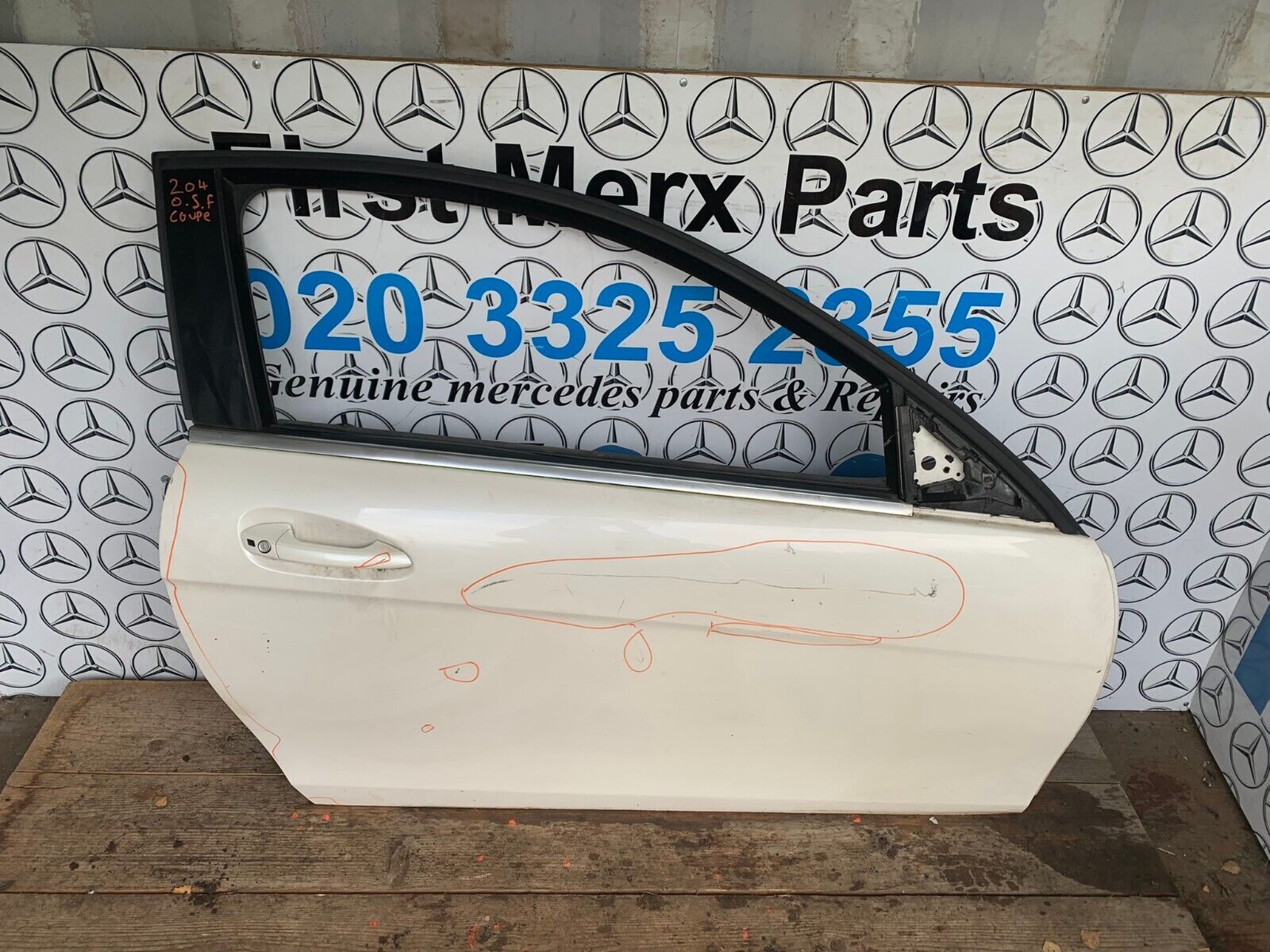 MERCEDES BENZ C CLASS COUPE W204 OFF SIDE RIGHT DOOR 2011-2014