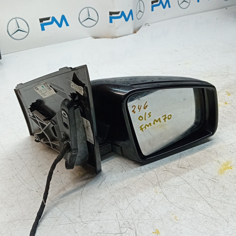 MERCEDES B-CLASS W246 DRIVER WING MIRROR OSF BLACK A2468100301 FMM70