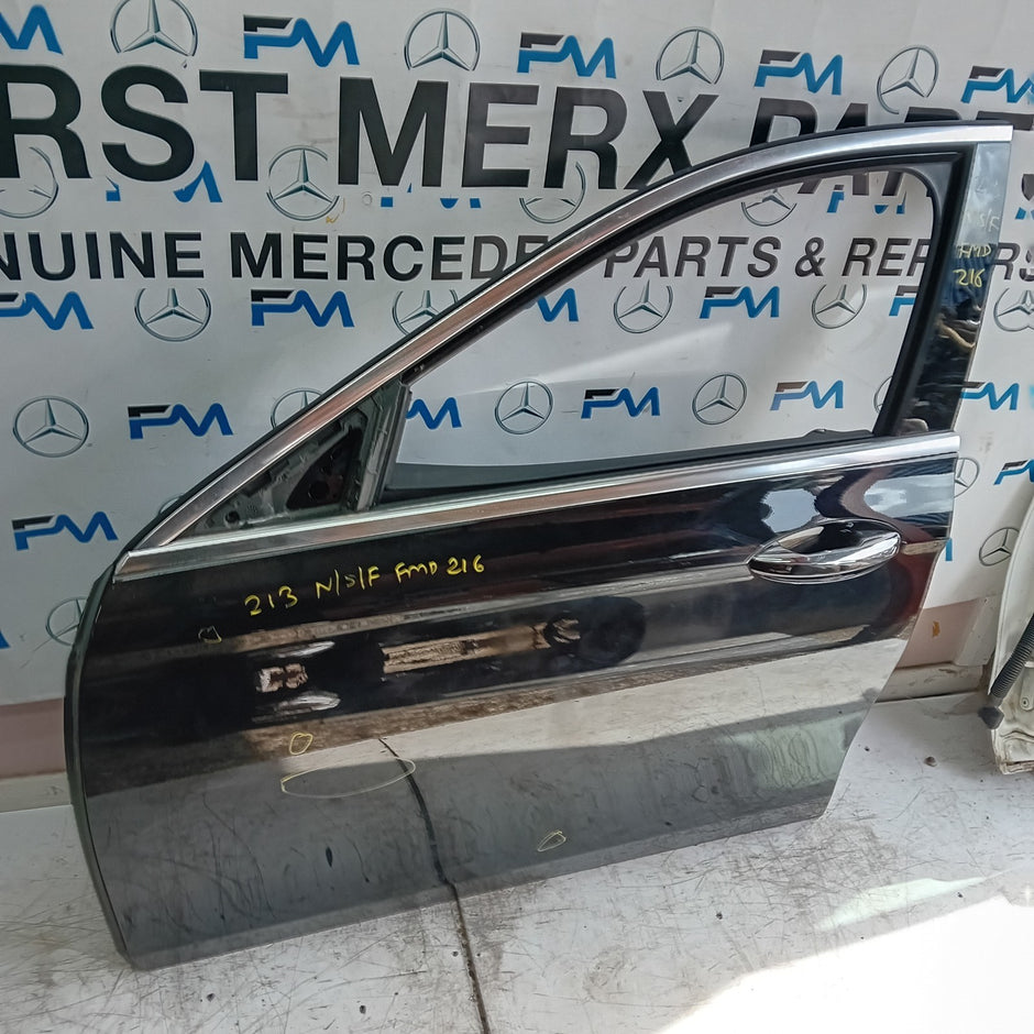 MERCEDES E-CLASS W213 SLN PASSENGER FRONT DOOR NSF BLACK 2016 ON COMPLETE FMD216