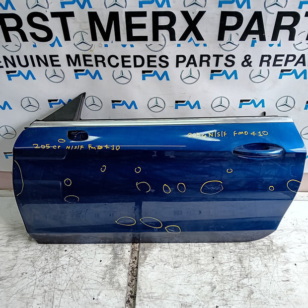 MERCEDES C-CLASS W205 CP PASSENGER FRONT DOOR NSF 2016 ON BLUE FMD410
