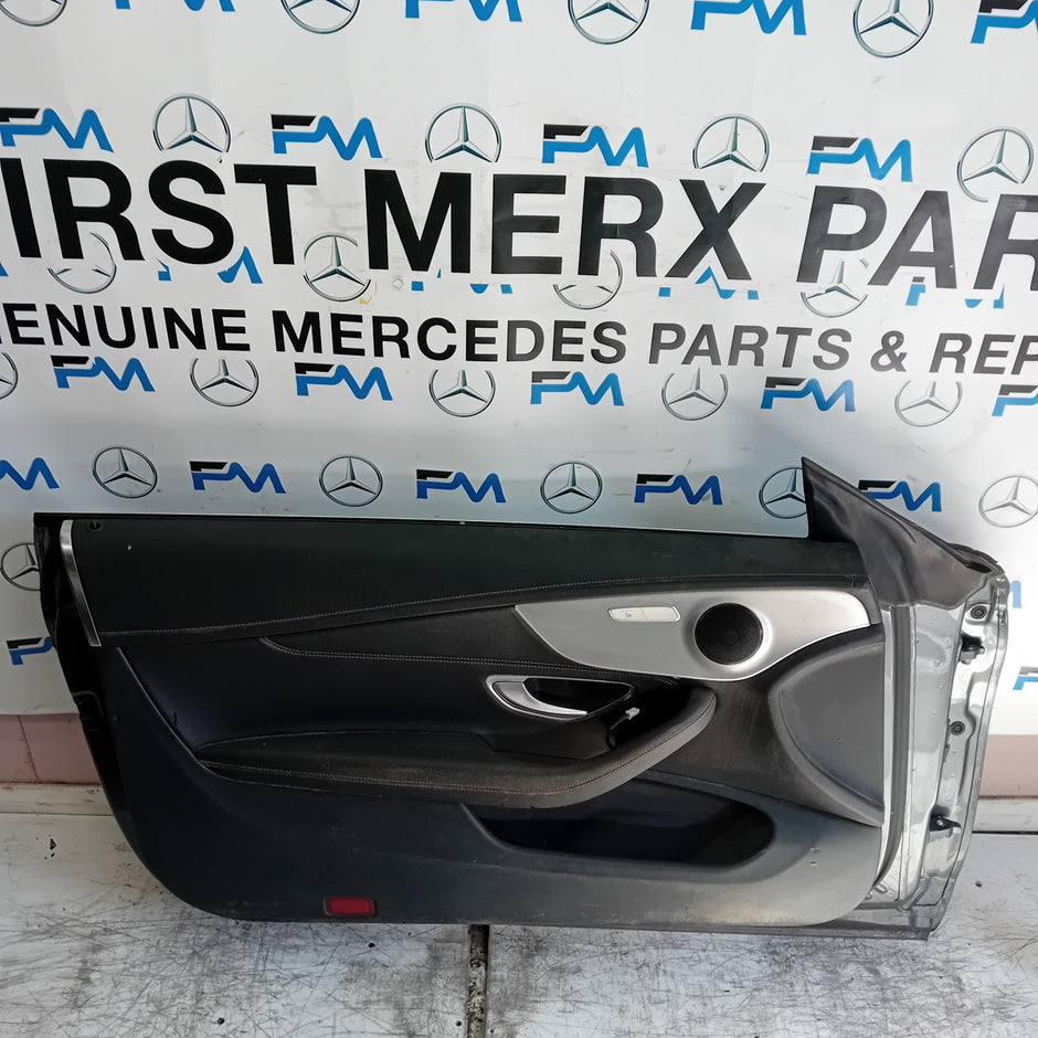 MERCEDES C-CLASS W205 CP PASSENGER FRONT DOOR NSF 2016 ON GREY COMPLETE FMD365