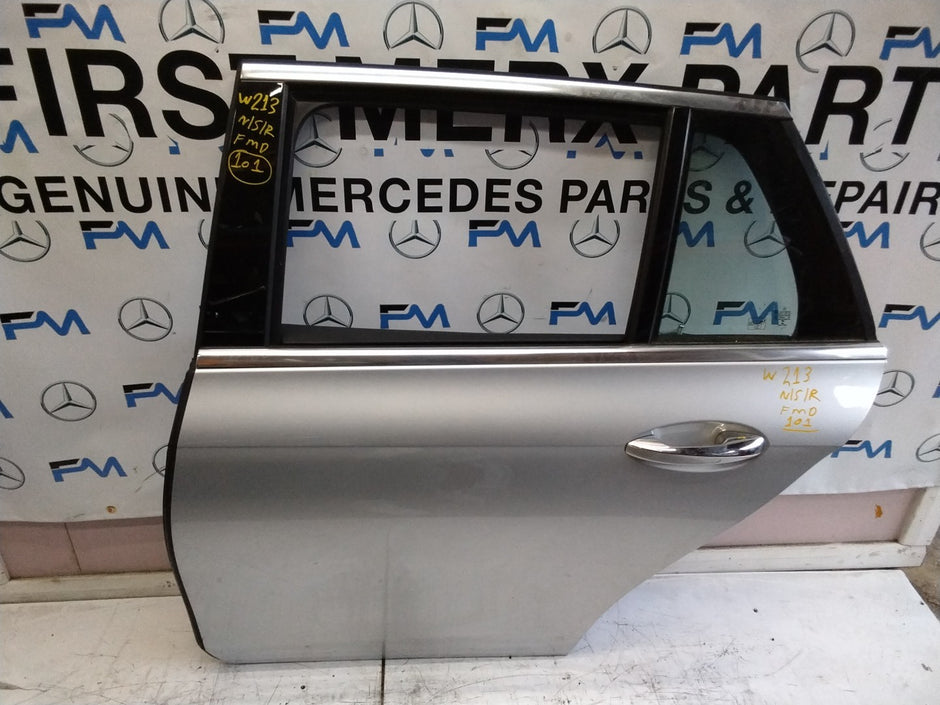 MERCEDES BENZ E-CLASS W213 PASSENGER SIDE REAR DOOR N/S/R COMPLETE SILVER FMD101