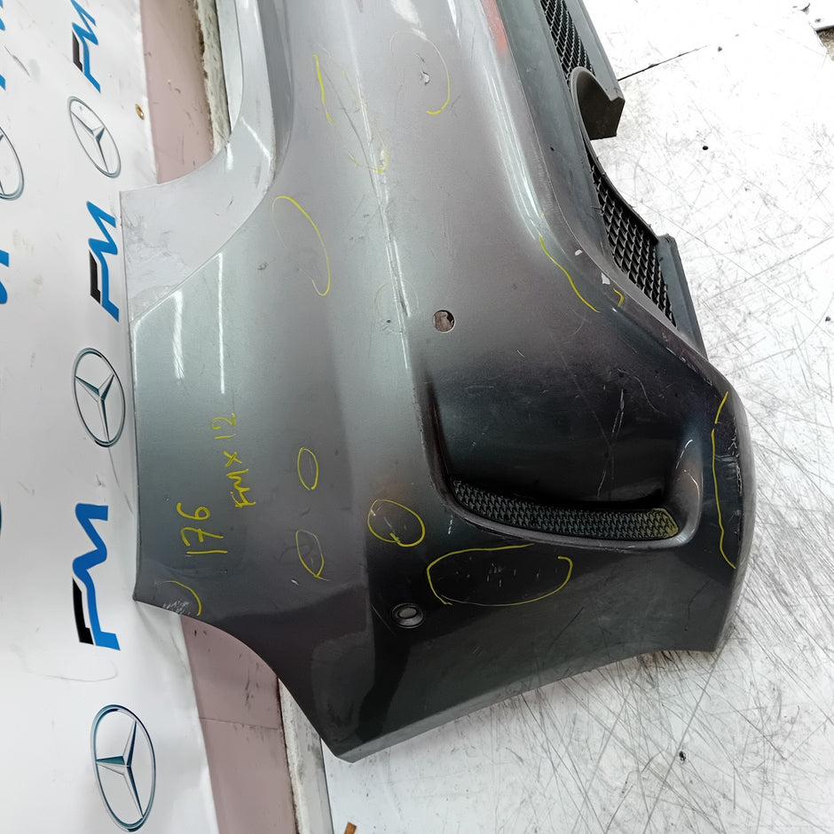 MERCEDES BENZ  A-CLASS W176 REAR BUMPER A1768803400 2012-18 GREY COMPLETE FMX12