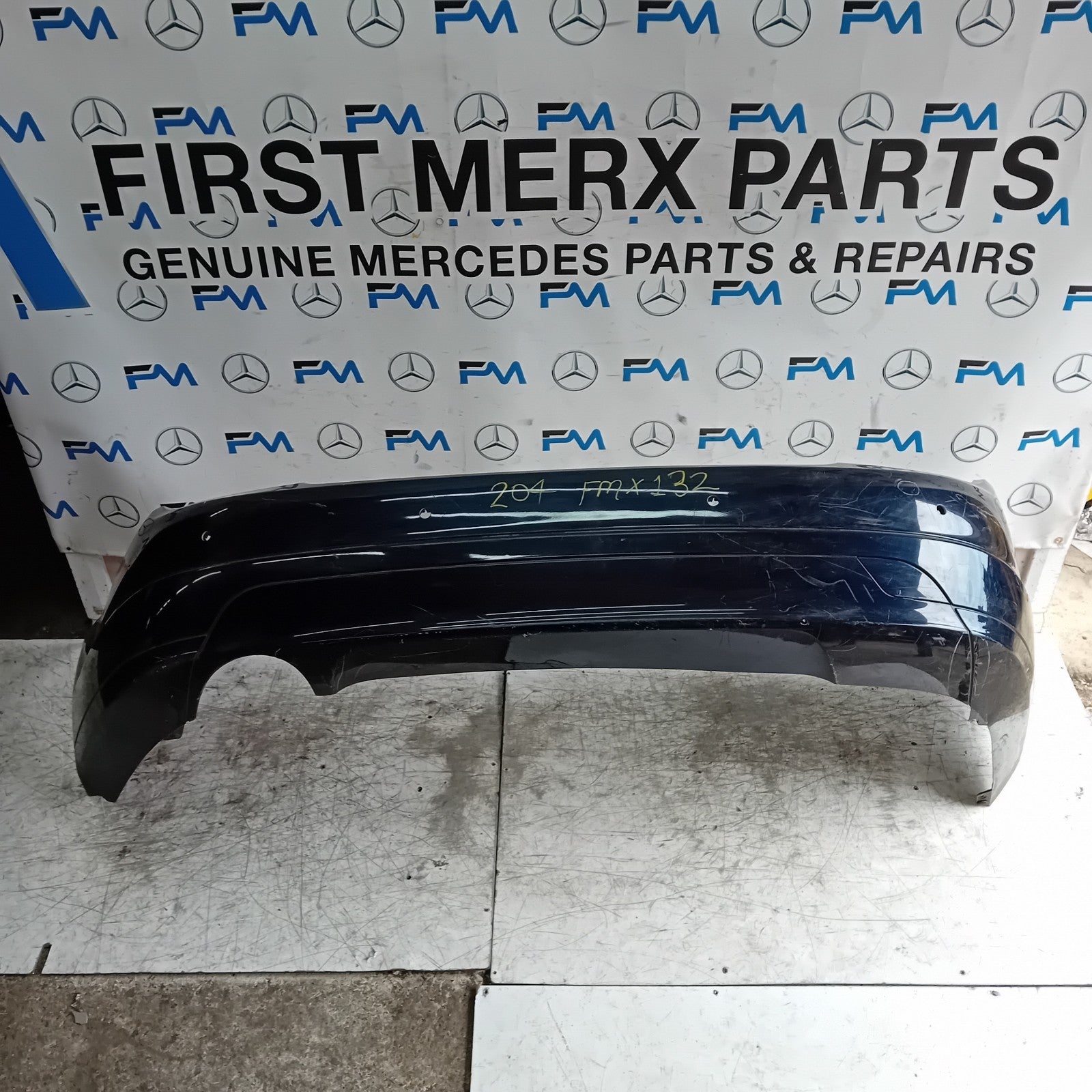 MERCEDES BENZ C-CLASS W204 REAR BUMPER BLUE 2011 A2048850025 FMX132