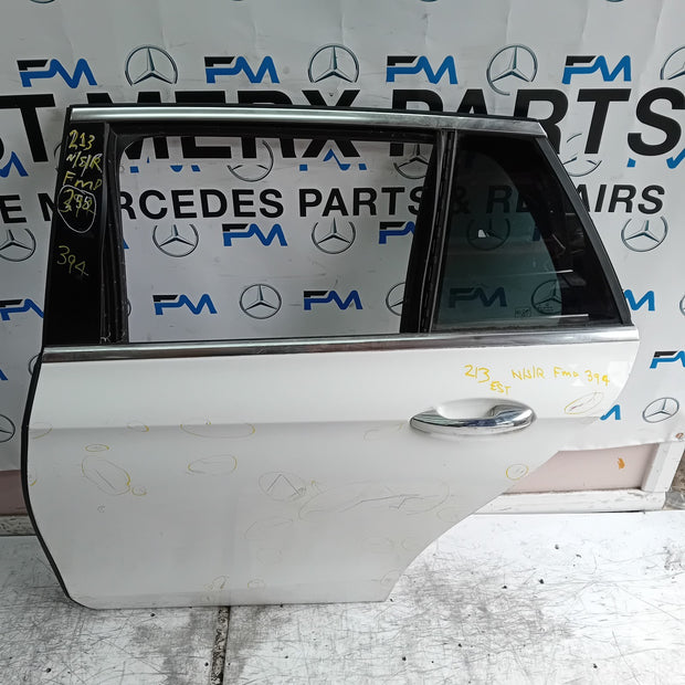 MEECEDS E-CLASS S213 EST PASSENGER REAR DOOR NSR WHITE 2016 ON  FMD394