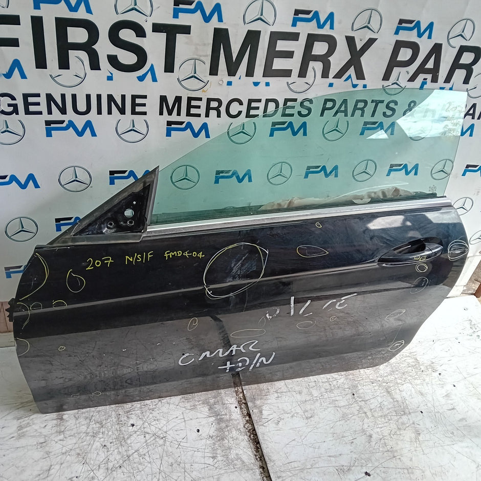 MERCEDES E-CLASS C207 CP PASSENGER FRONT DOOR NSF 2009-16 BLACK COMPLETE FMD404