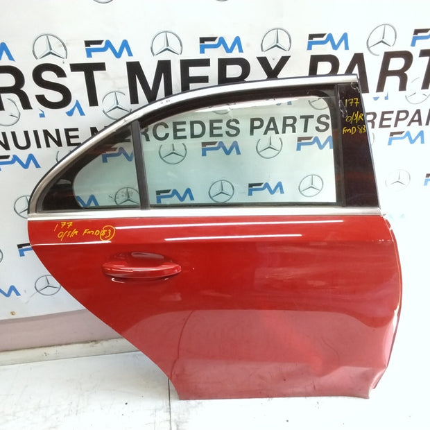 MERCEDES BENZ A-CLASS W177 DRIVER SIDE REAR DOOR O/S/R COMPLETE RED FMD83