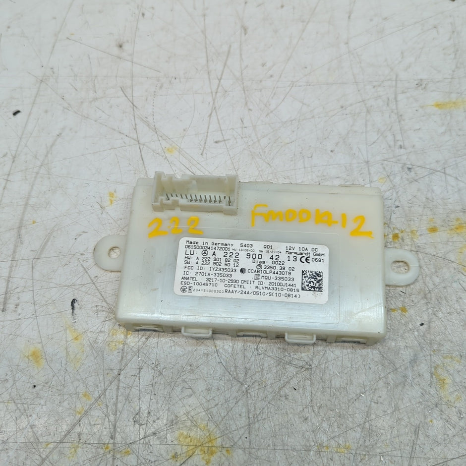 MERCEDES BENZ S-CLASS KEYLESS GO CONTROL UNIT W222 A2229004213 FM001412