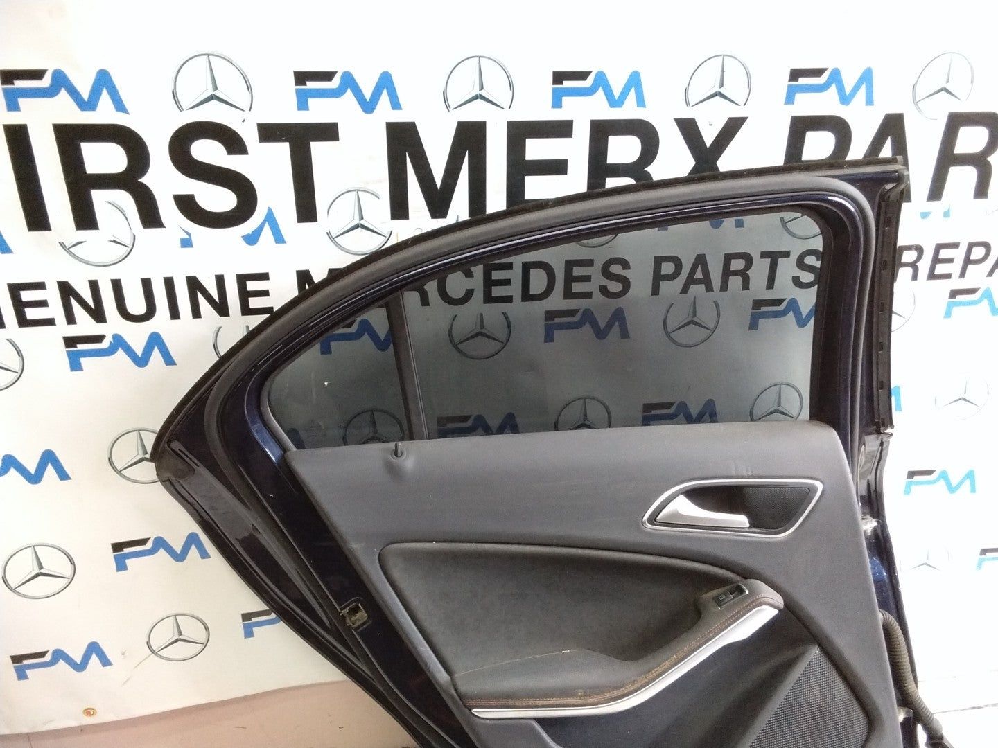 MERCEDES A-CLASS W176 PASSENGER REAR DOOR NSR BLUE 2012-18 COMPLETE FMD325