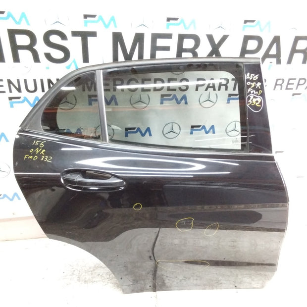 MERCEDES BENZ GLA X156 DRIVER REAR DOOR OSR BLACK 2014-16 COMPLETE FMD332