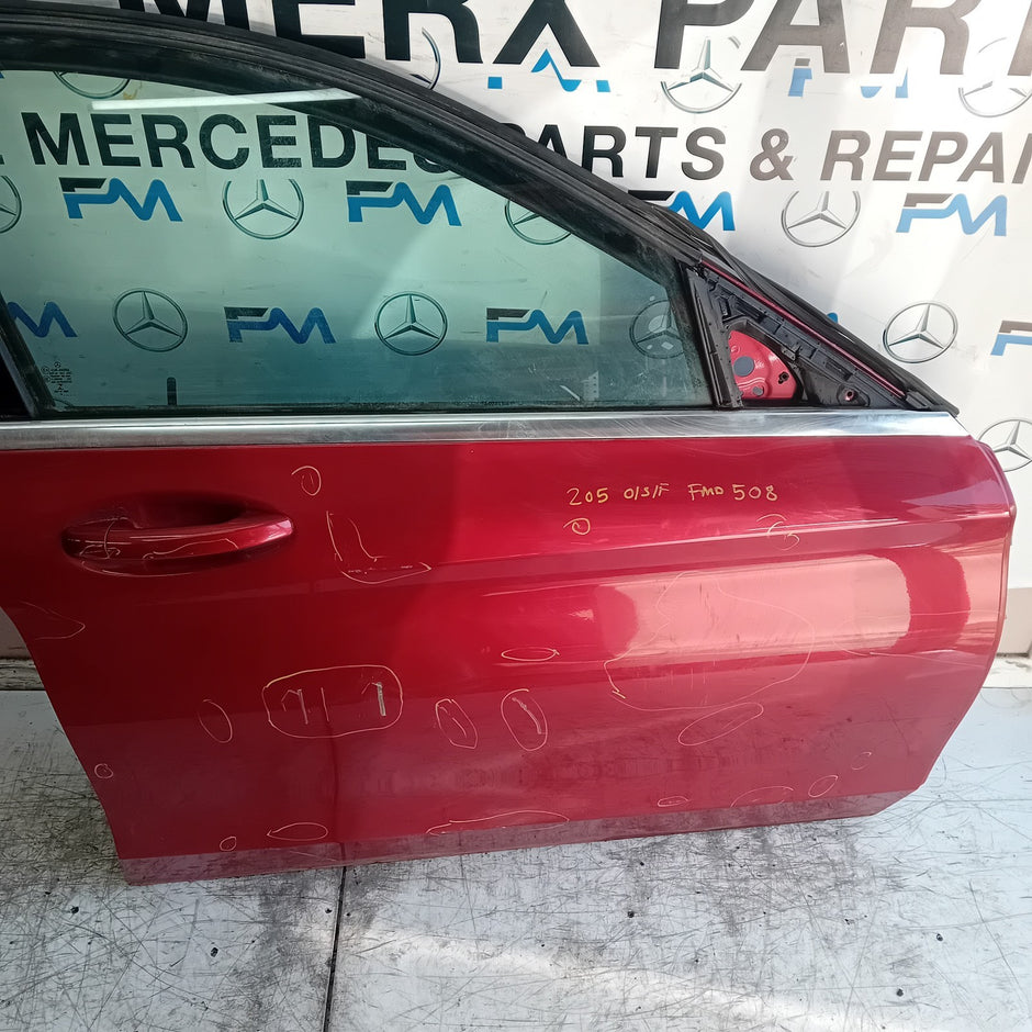MERCEDES C-CLASS W205 DRIVER FRONT DOOR OSF 2014 RED  FMD508