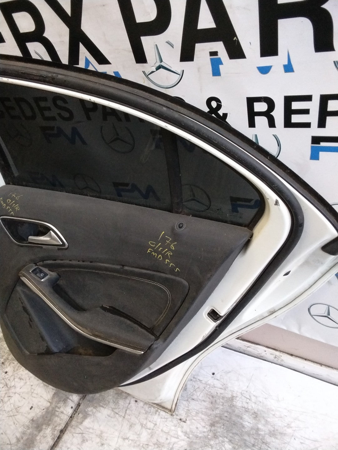 MERCEDES BENZ  A-CLASS W176  DRIVER REAR DOOR OSR WHITE 2012-2018 FMD555