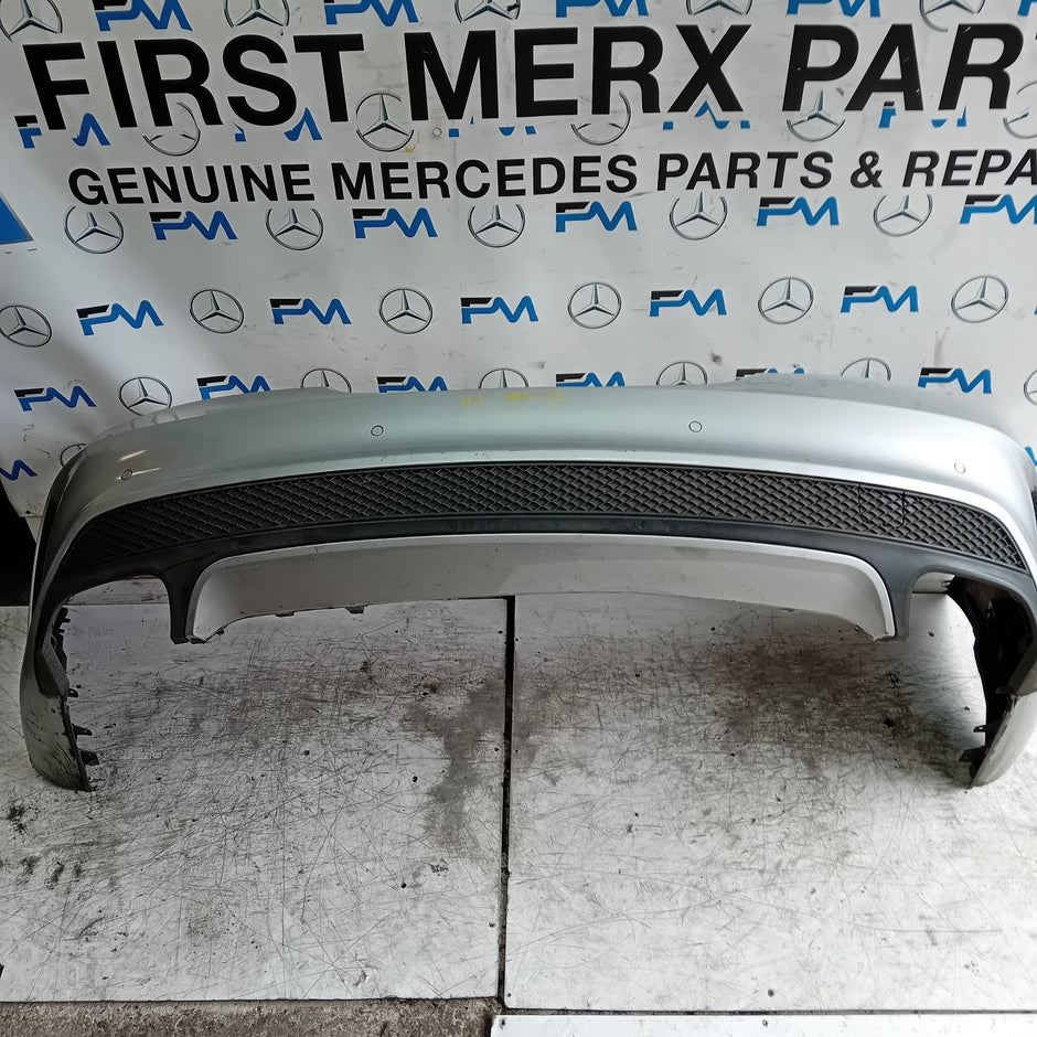 MERCEDES BENZ CLA W117 REAR BUMPER SILVER 2013-19 A1178851065 FMX91