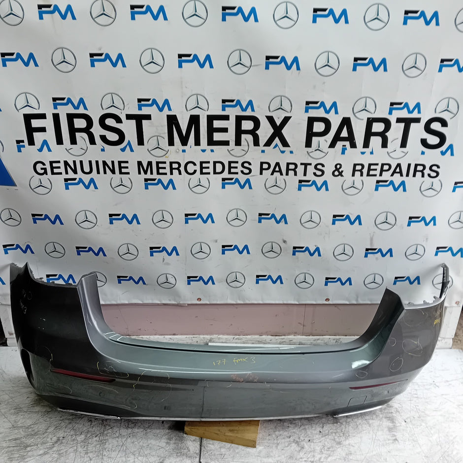 MERCEDES BENZ  A-CLASS W177 REAR BUMPER A1778804701 GREY 2018 COMPLETE FMX3