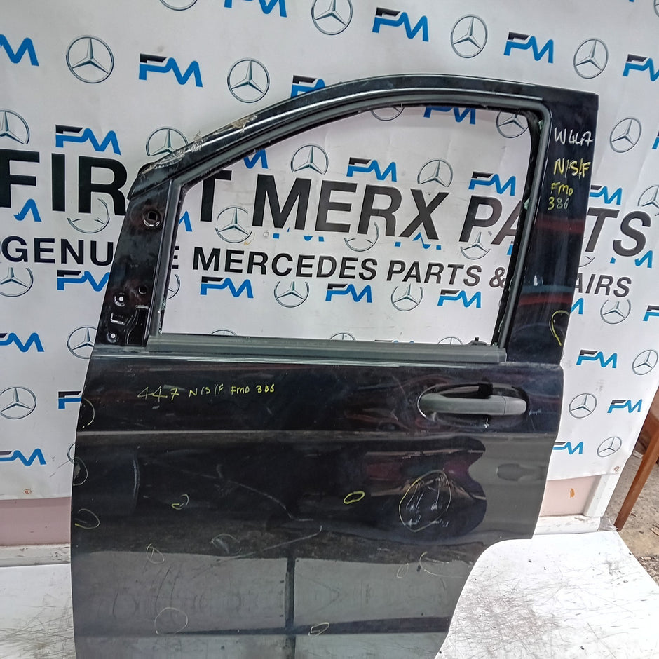MERCEDES VITO W447 PASSENGER FRONT DOOR NSF BLACK 2014 ON COMPLETE FMD386