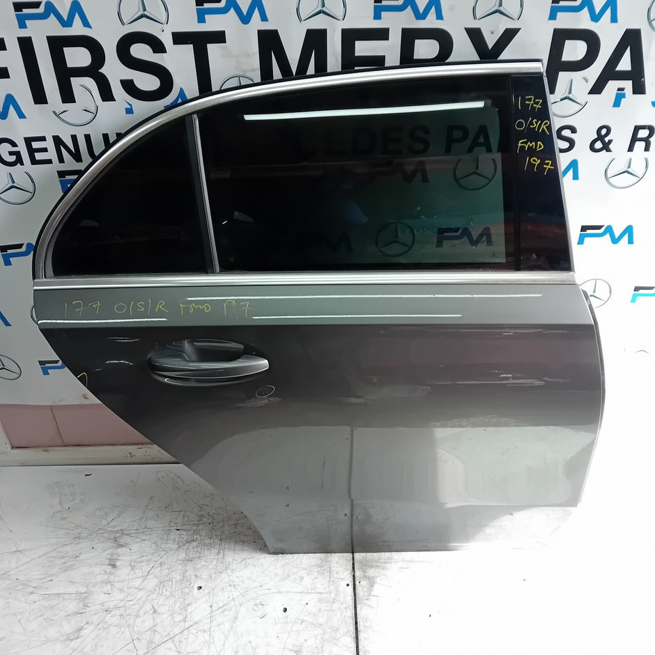 MERCEDES BENZ A-CLASS W177 DRIVER REAR DOOR OSR GREY 2018 ON COMPLETE FMD197