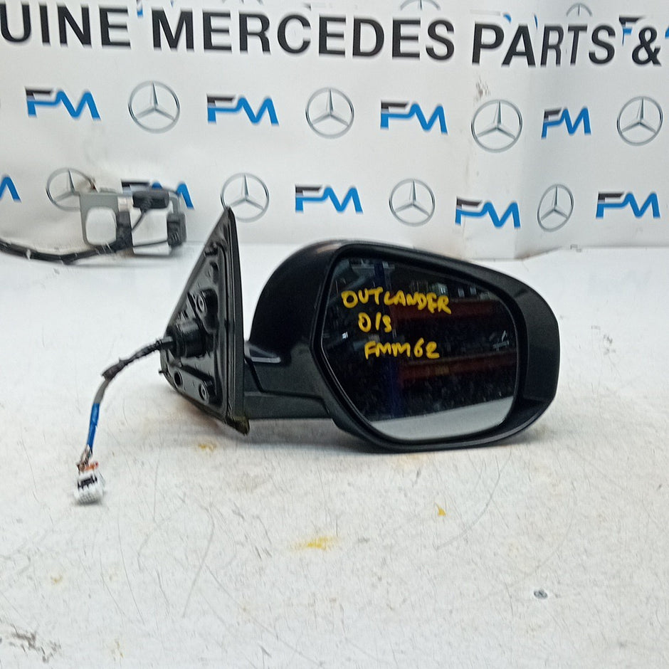 MITSUBISHI OUTLANDER MK3 DRIVER SIDE WING MIRROR OSF BLACK 2013 FMM62