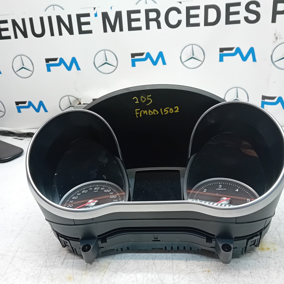 MERCEDES C-CLASS W205 SPEEDOMETER INSTRUMENT CLUSTER BLACK A2059003327 FM001502