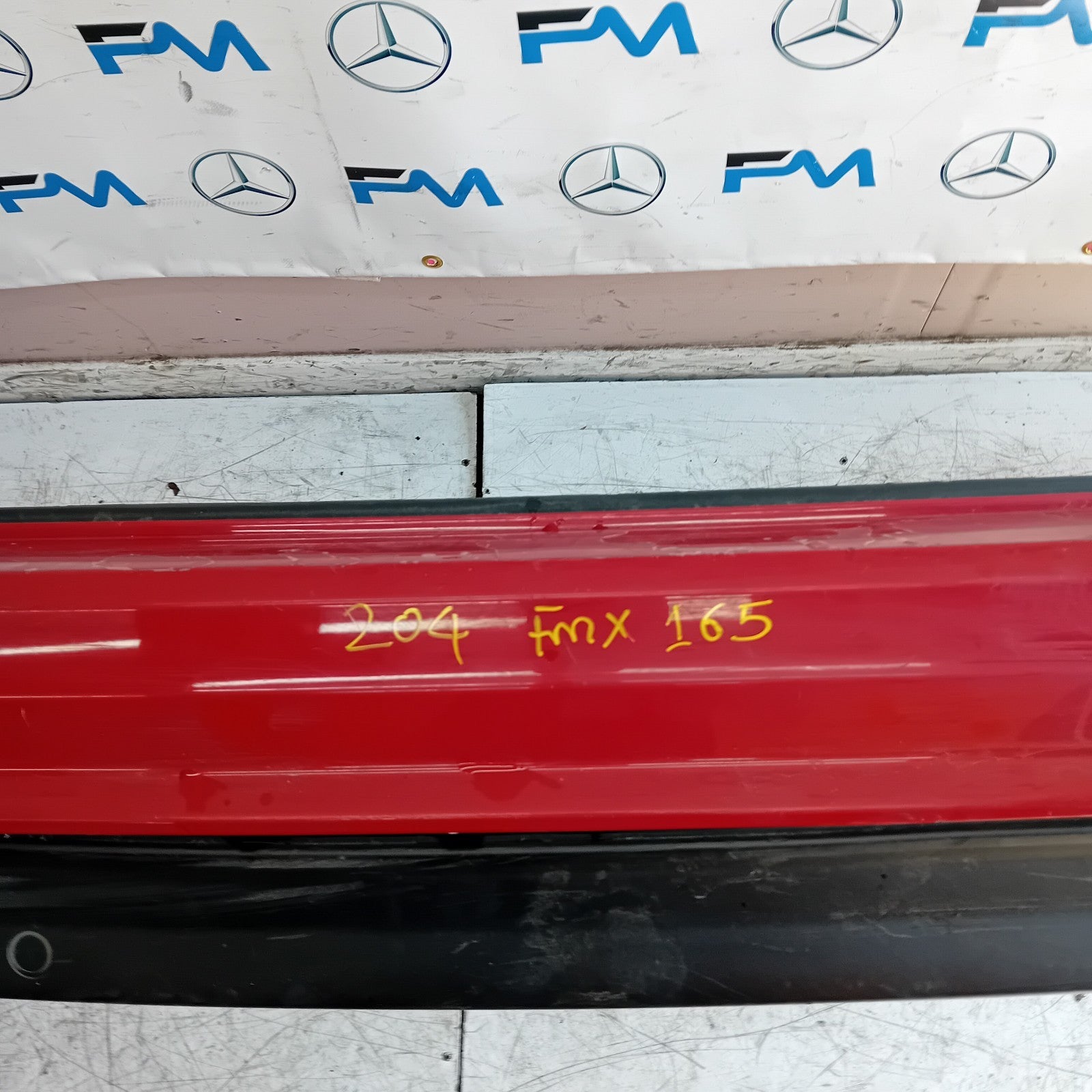 MERCEDES BENZ C-CLASS W204  REAR BUMPER A2048854238 2016 RED  FMX165