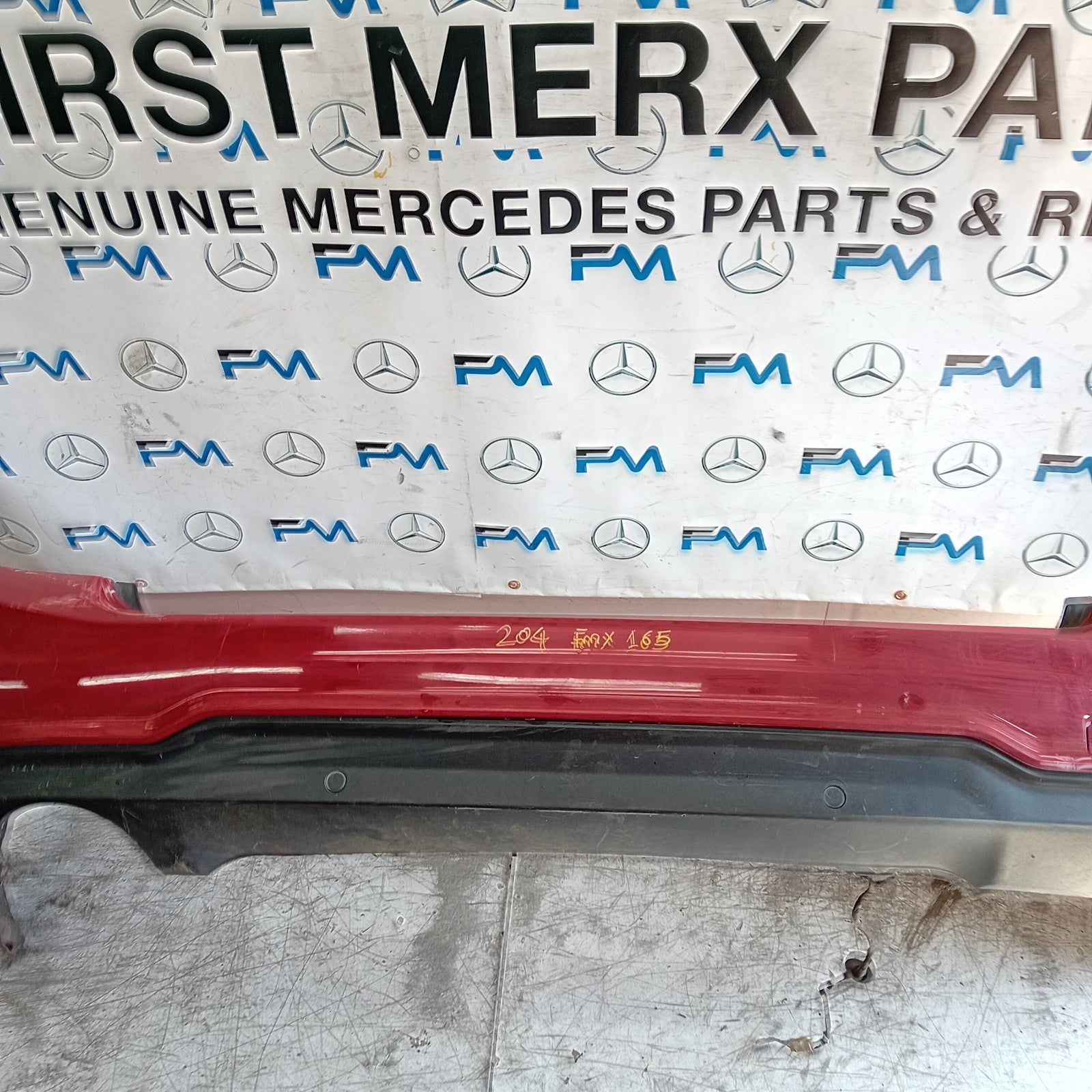MERCEDES BENZ C-CLASS W204  REAR BUMPER A2048854238 2016 RED  FMX165