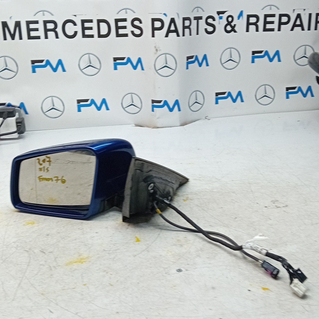 MERCEDES E-CLASS W207 PASSENGER WING MIRROR NS BLUE PL A2078103719 CAMERA FMM76