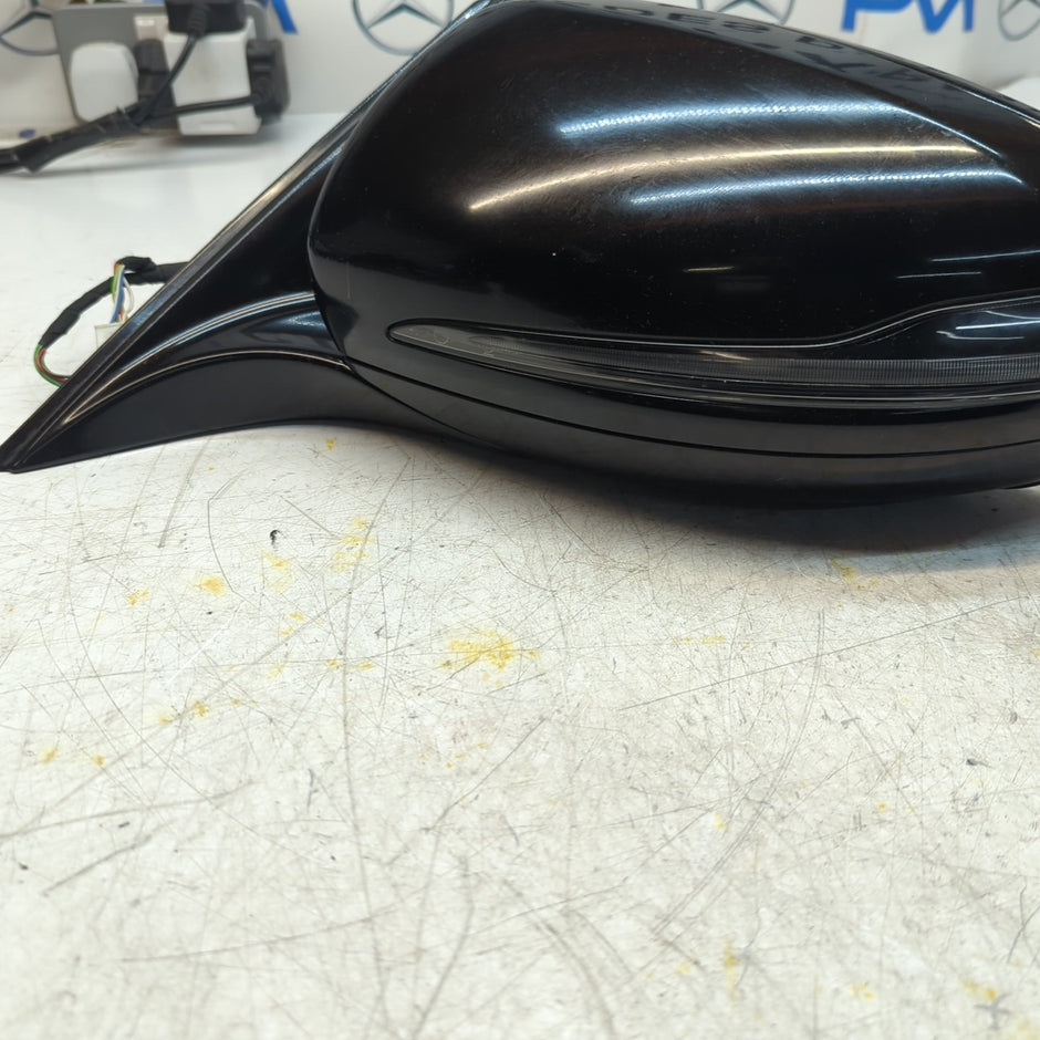 MERCEDES E-CLASS W213 PASSENGER WING MIRROR NS BLACK A2138102500 FMM78