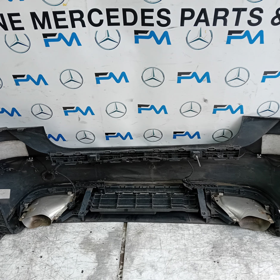 MERCEDES BENZ A-CLASS W176 REAR BUMPER 2012-18 A1768850000 BLACK COMPLETE FMX28