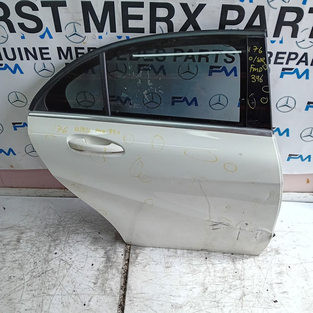 MEECEDS A-CLASS W176 DRIVER REAR DOOR OSR WHITE 2012-18 COMPLETE FMD396