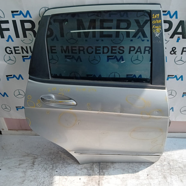 MERCEDES A-CLASS W169 DRIVER REAR DOOR OSR 2004-12 SILVER COMPLETE FMD276