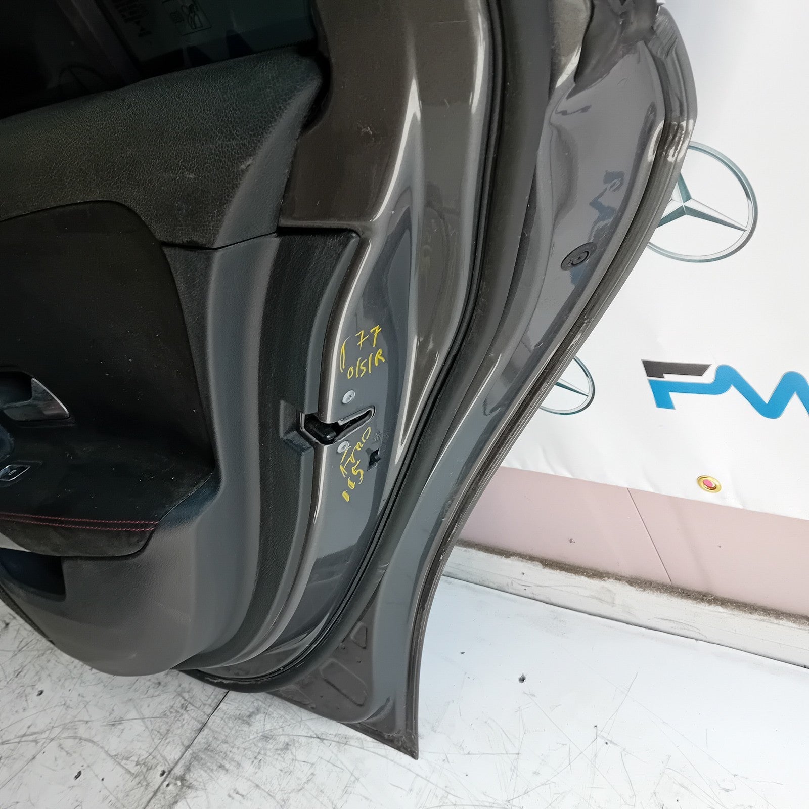 MERCEDES  A-CLASS W177 DRIVER SIDE REAR DOOR N/S/R COMPLETE GREY FMD115