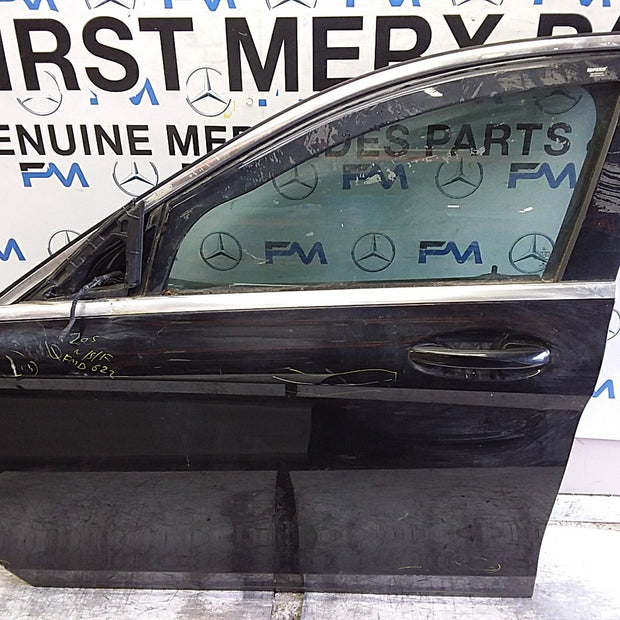MERCEDES C-CLASS W205 SLN PASSENGER FRONT DOOR NSF BLACK 2014-21 COMPLETE FMD622