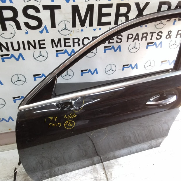 MERCEDES A-CLASS W177 SLN PASSENGER FRON DOOR NSF BLACK 2018 ON COMPLETE FMD320