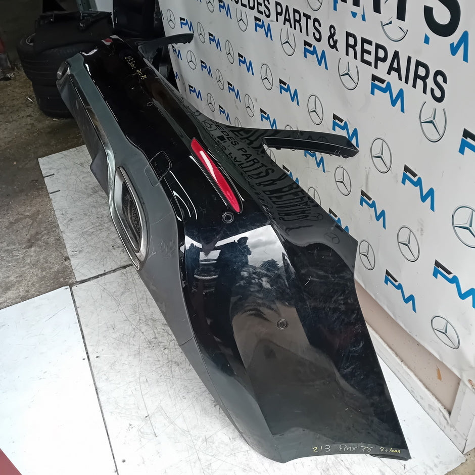 MERCEDES BENZ E-CLASS W213 SALOON REAR BUMPER BLACK 2016 ON A2138850001 FMX76