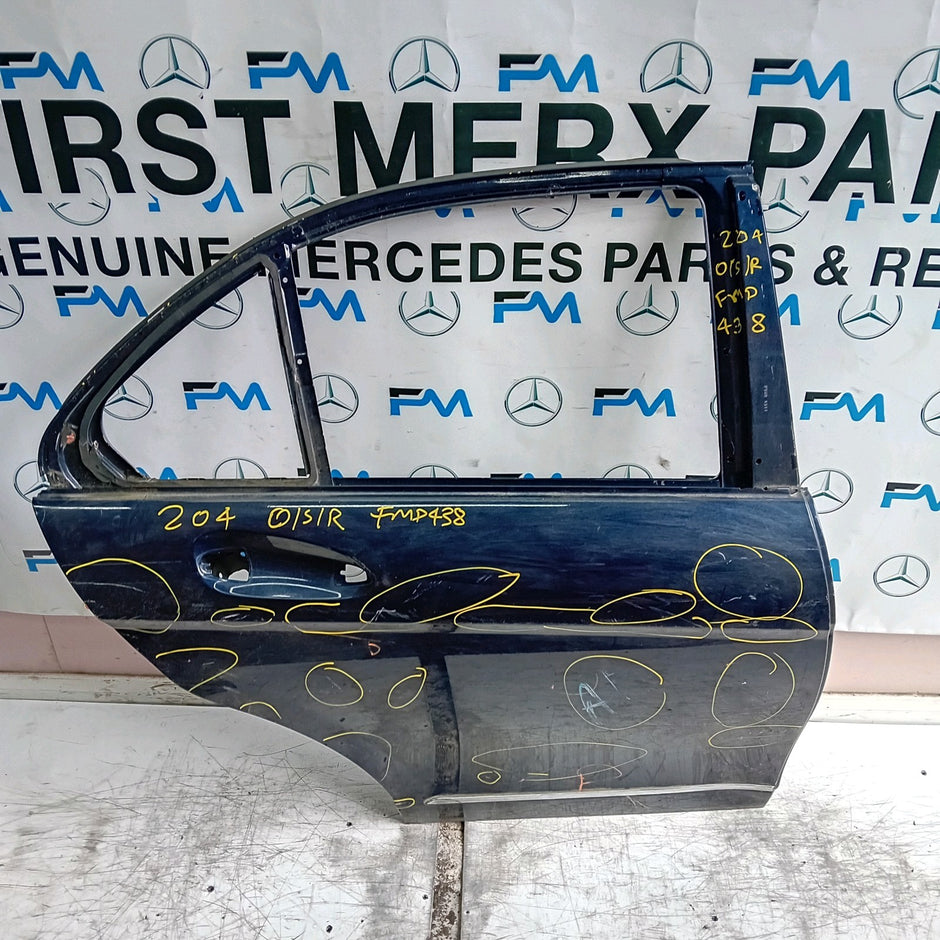 MERCEDES C-CLASS W204 SLN DRIVER REAR DOOR OSR BLUE 2009-2014 FMD438