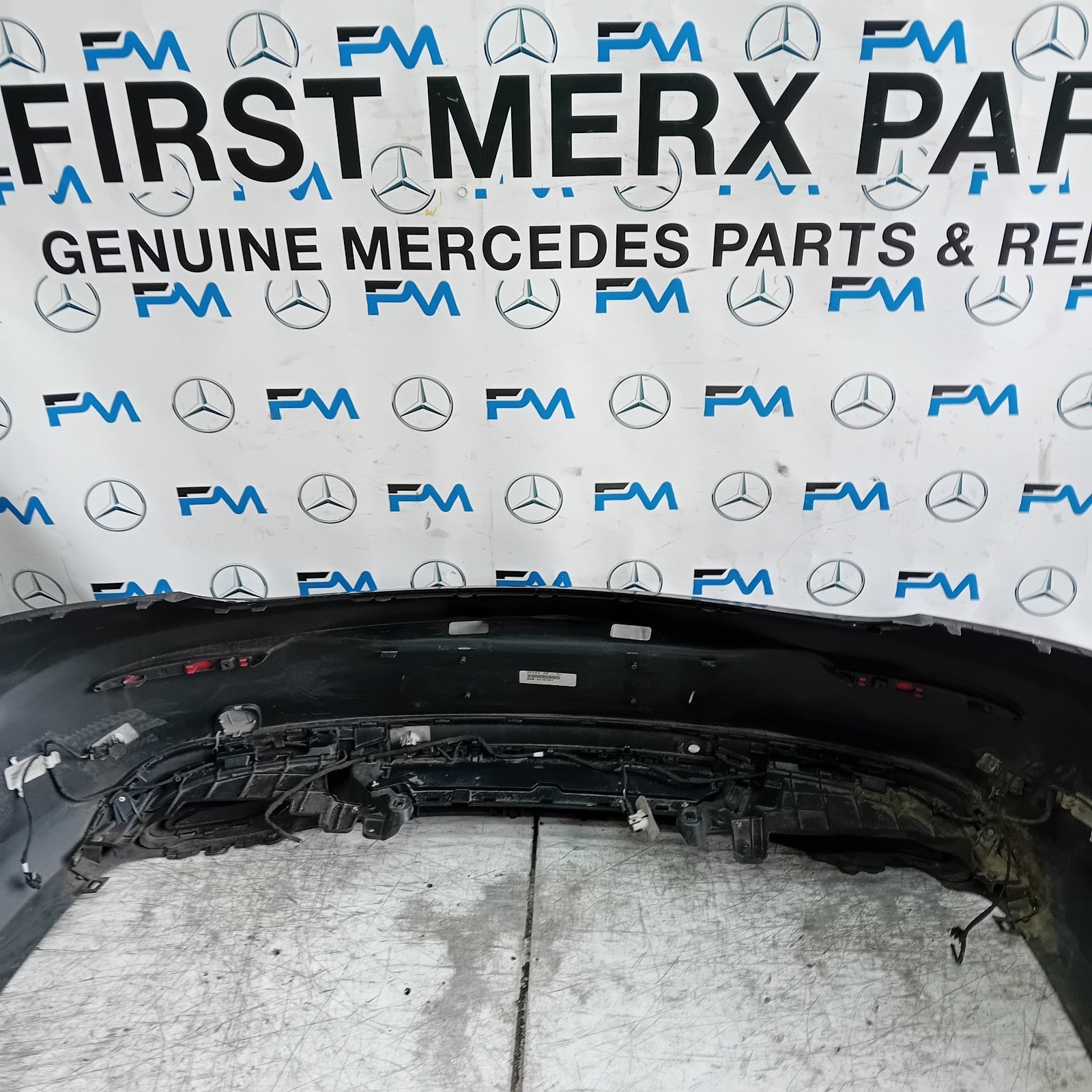 MERCEDES BENZ C-CLASS W205 COUPE REAR BUMPER 2015 BLACK COMPLETE FMX61