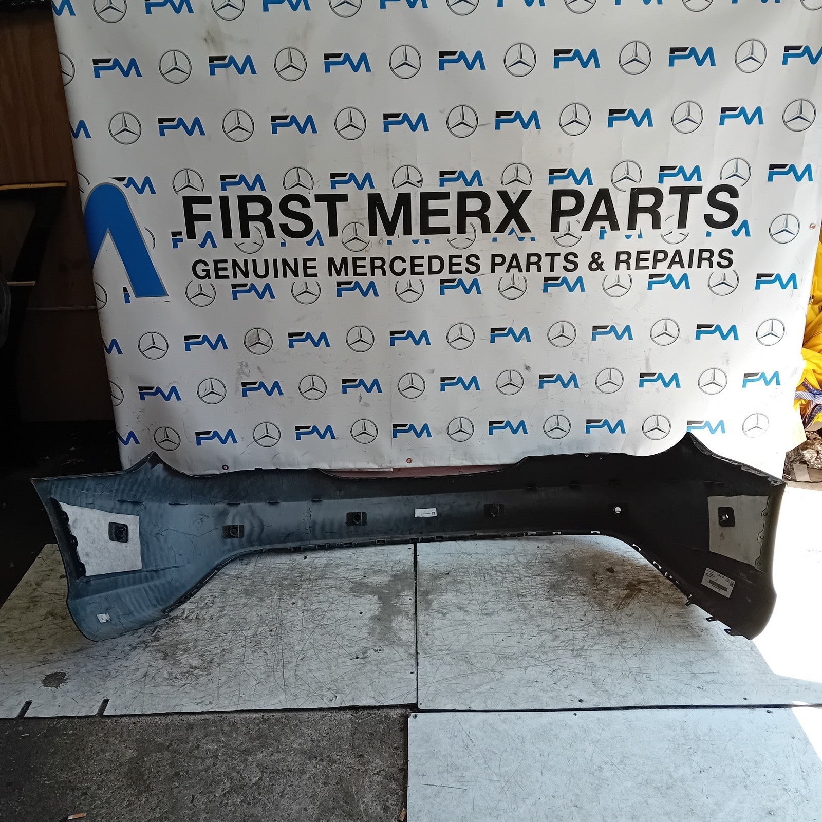 MERCEDES BENZ CLA W117 REAR BUMPER A1179053901 2018 BLACK  FMX167