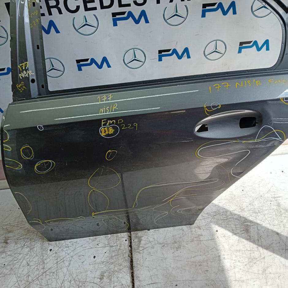 MERCEDES A-CLASS W177 PASSENGER REAR DOOR NSR GREY 2018 ON FMD229