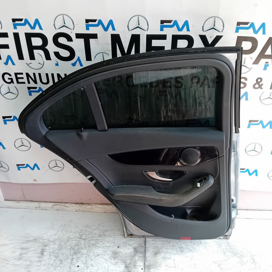 MERCEDES C-CLASS W205 PASSENGER REAR DOOR NSR SILVER 2014 ON COMPLETE FMD475