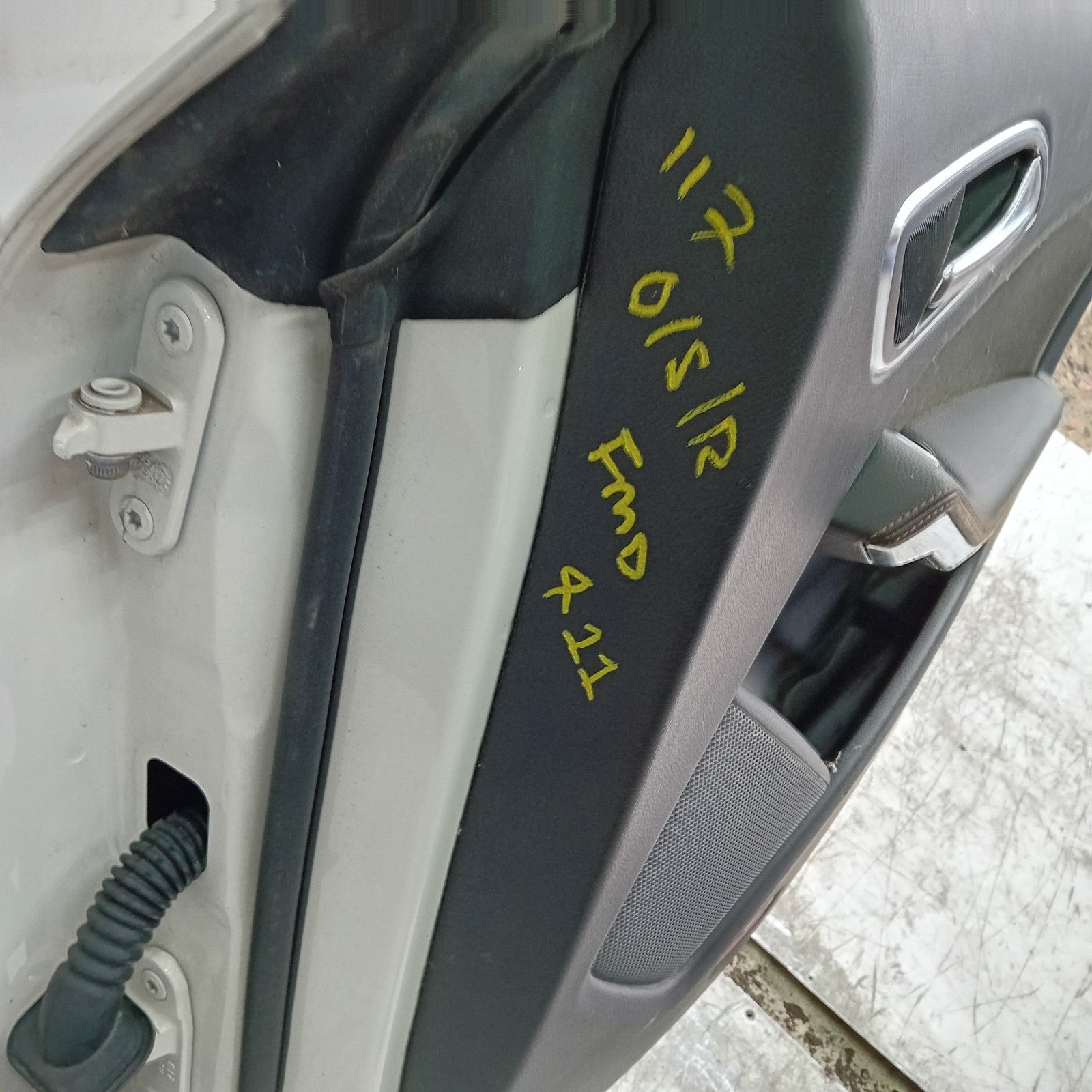 MERCEDES BENZ CLA W117 DRIVER REAR DOOR OSR 2013-19 WHITE COMPLETE FMD411