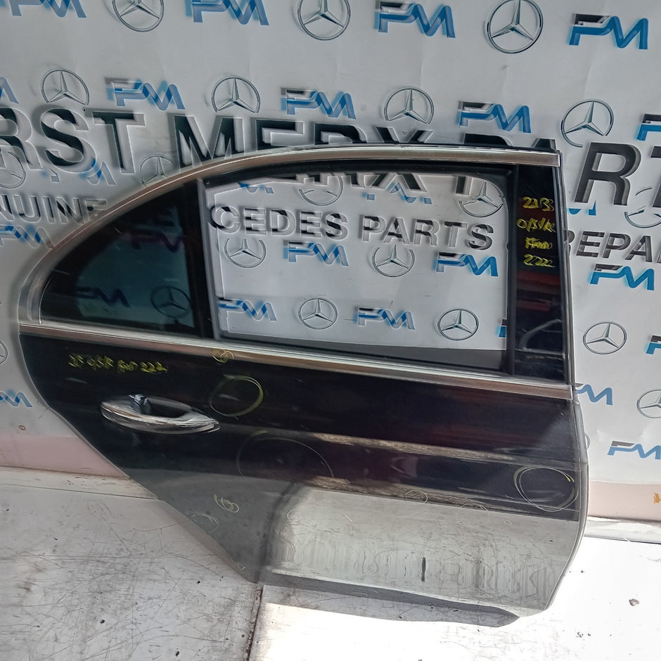 MERCEDES E-CLASS W213 SALOON DRIVER REAR DOOR OSR BLACK 2016 ON COMPLETE FMD222
