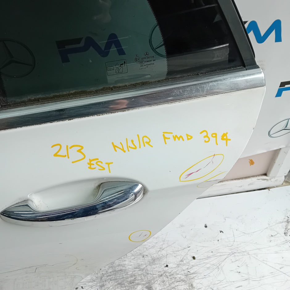 MEECEDS E-CLASS S213 EST PASSENGER REAR DOOR NSR WHITE 2016 ON  FMD394