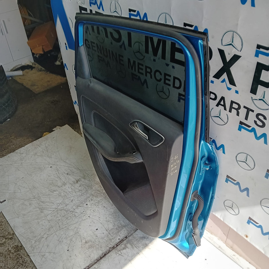 MERCEDES B-CLASS W246 PASSENGER REAR DOOR NSR BLUE 2012-19 COMPLETE FMD224